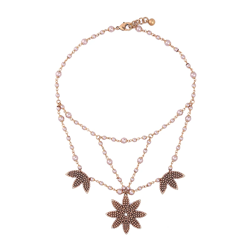 

Модная цепочка из бисера с искусственным жемчугом