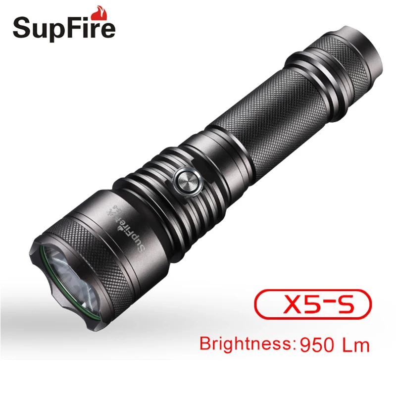 Supfire высокомощный заряжаемый светодиодный фонарь X5 S Фонари ручной велосипедная