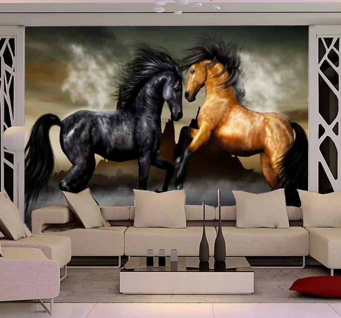 Beibehang 3D фото обои papel де parede 3d Белая лошадь настенные фрески 3d лошадь на заказ обои фрески для гостиной