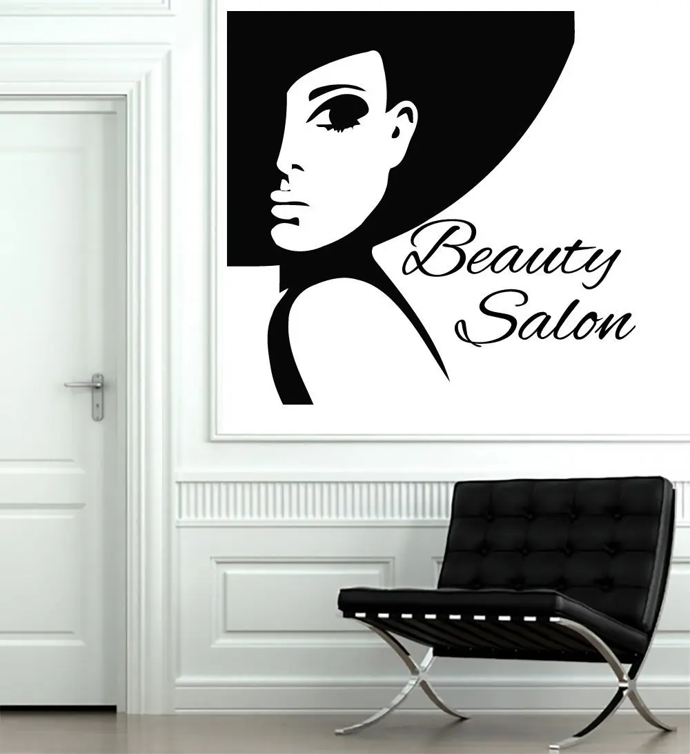 Виниловая наклейка на стену для салона красоты сексуальная девушка