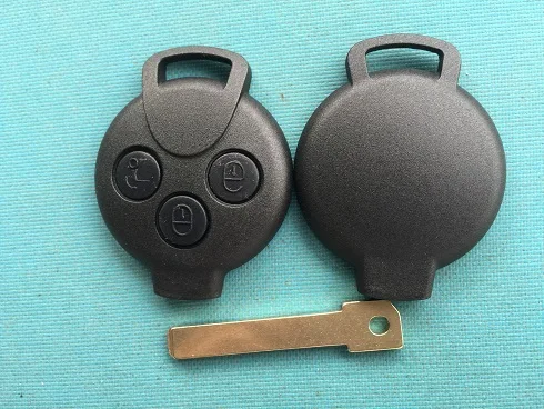 3 Button 1 шт. 3/4 кнопки Автомобильный ключ оболочки чехол дистанционного брелока чехол пустой брелок для Benz MB Smart 451 Uncut Blade - Количество кнопок: 3 Button