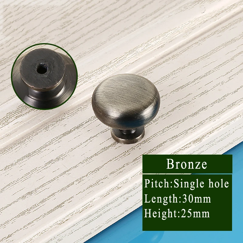 Single Hole Античная Дверные ручки для Мебель Кухня Кабинета ручек Винтаж ящика тянет ручку двери гардероб ручкой - Цвет: Single Hole