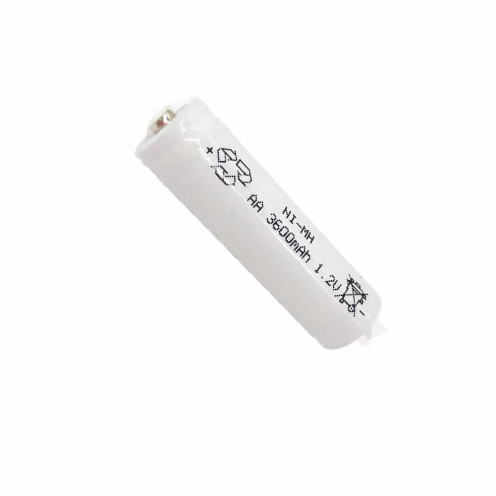 Белый 1/2/3 шт ni mh 1 2 V AA перезаряжаемый 3600mAh 3A нейтральный аккумулятор