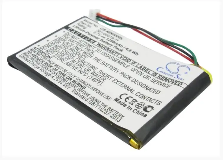 Аккумулятор Cameron Sino 1250mAh для GARMIN Nuvi 200 200W 205 205T 205W 205WT 250 252W 255 010 00621 10 361 00019 11|Цифровые