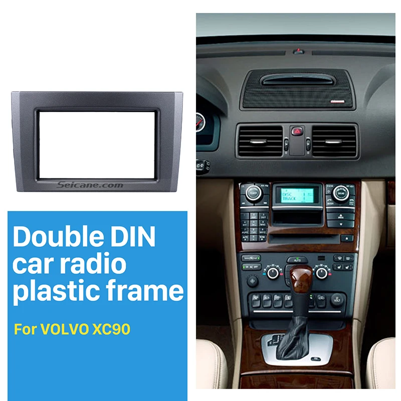 

Seicane Double Din Car Radio Fascia for Volvo XC90 DVD Panel Trim Dash Audio Fitting Adaptor Auto Stereo Radio Installation