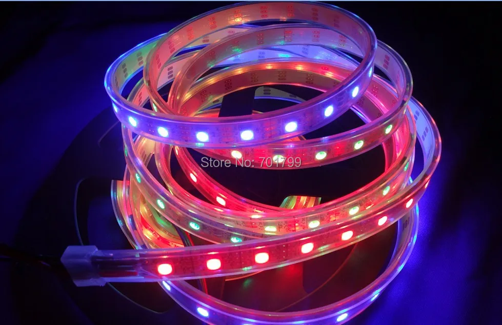 4 м DC5V WS2812B led pixel srip IP68 60 шт. WS2812B/m с пикселей белый PCB в силиконовой трубке только