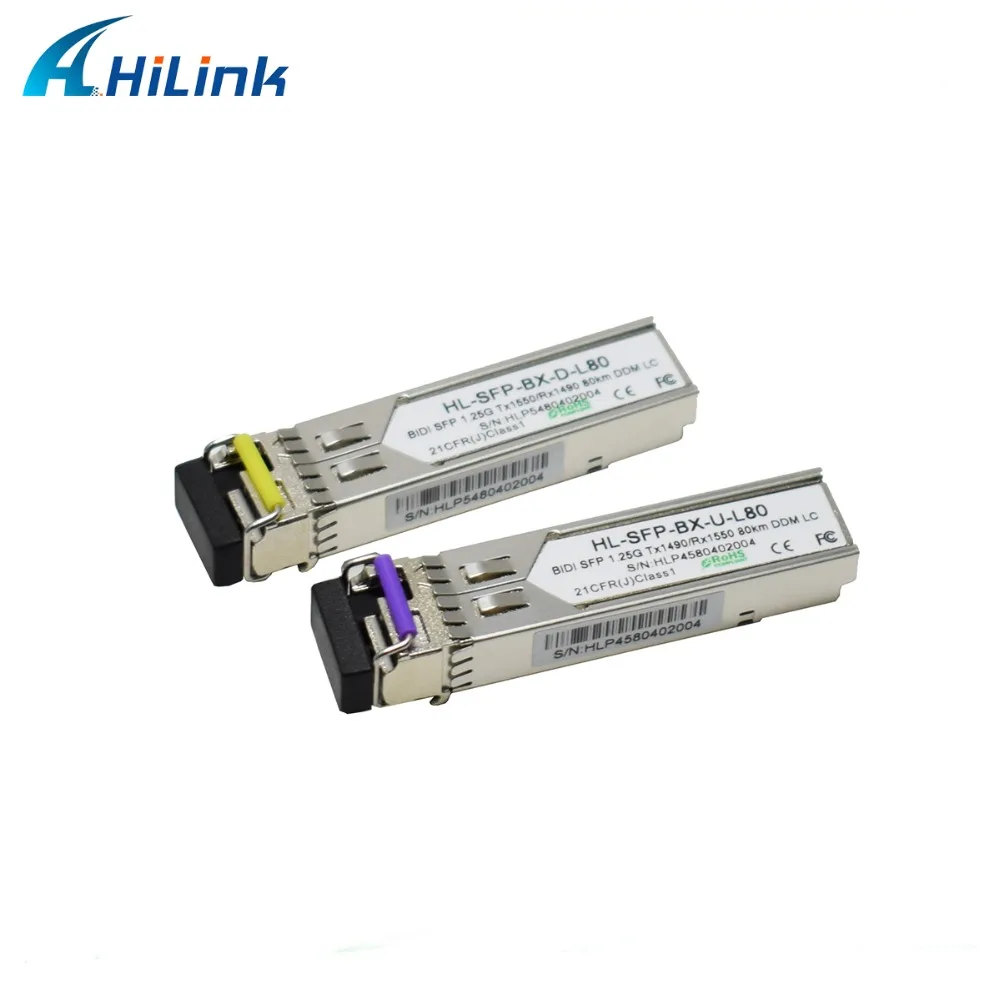 HL-GLC-BX-D/U-80D 1.25G BiDi SFP 80KM LC/SC DDM Tx1490/Rx1550 Tx1550/Rx1490 | Мобильные телефоны и аксессуары