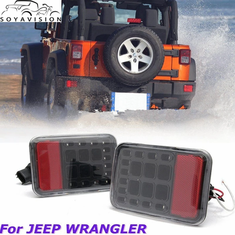 SOYAVISION светодиодный задний бампер задняя фара прозрачная линза для JEEP WRANGLER JK 07-16 аксессуары JK парковочная сигнальная лампочка