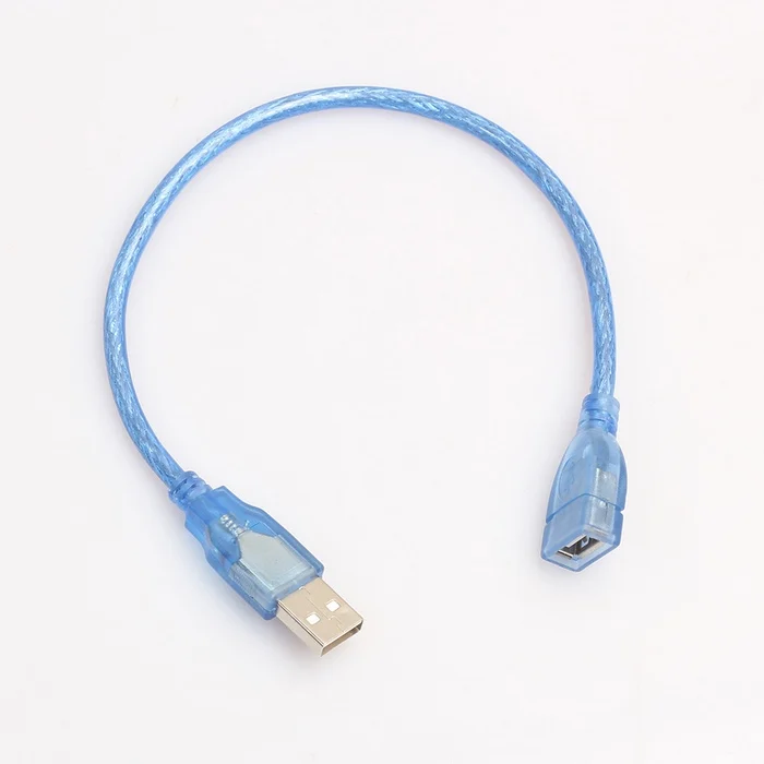 100 шт./лот 0 3 м синий Высокое качество USB 2 папа к женскому удлинительному кабелю |