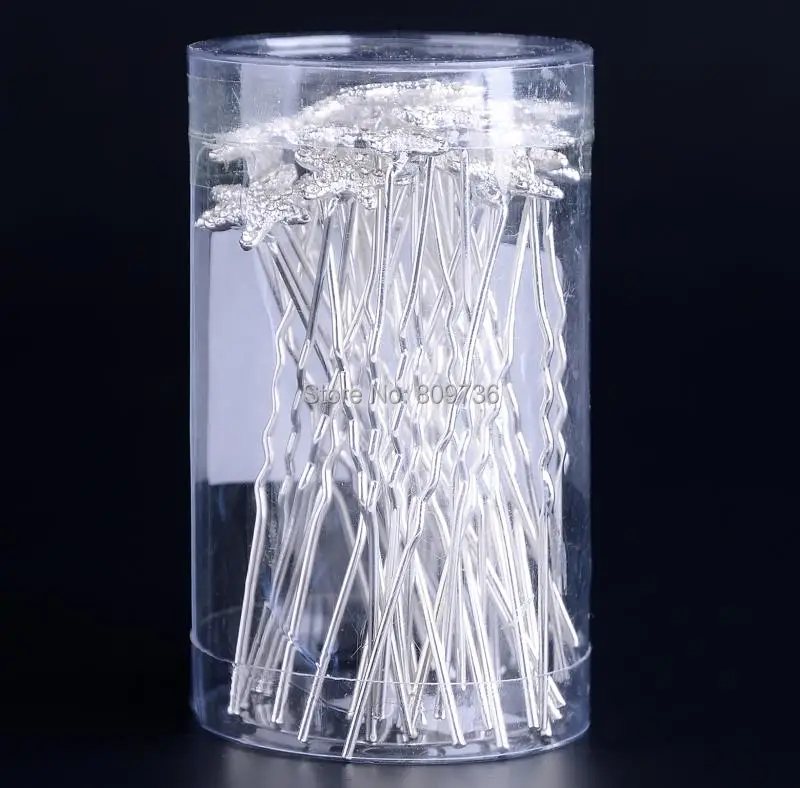 Заколки для волос с кристаллами в виде морской звезды 20 шт.