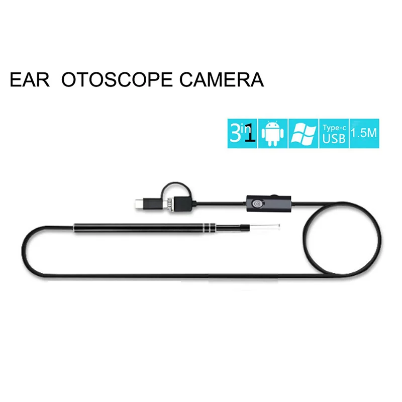 3 в 1 USB очиститель для ушей HD визуальная очистка эндоскоп мини камера Android ПК