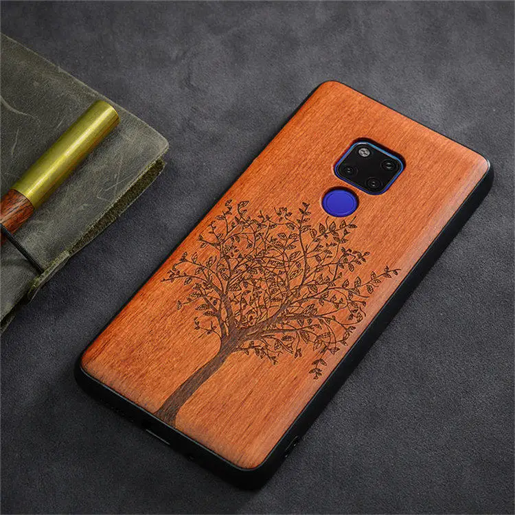 Huawei Mate 20 Pro Case Boogic Original Wood funda Mate 20X Rosewood TPU Shockproof Back Cover Phone Huawei Mate 20 10 Pro case - Цвет: as picture