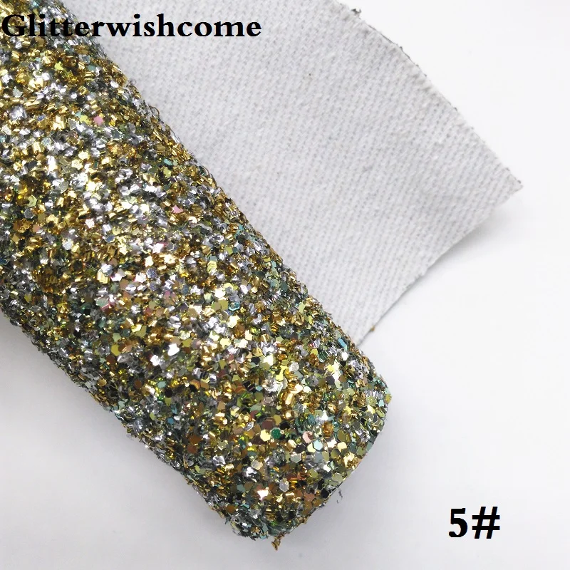 Glitterwishcome 21X29 см A4 размеры синтетическая кожа, с эффектом блестящей кожи, искусственная кожа из искусственной кожи Ткань Винил для Луки, GM047A