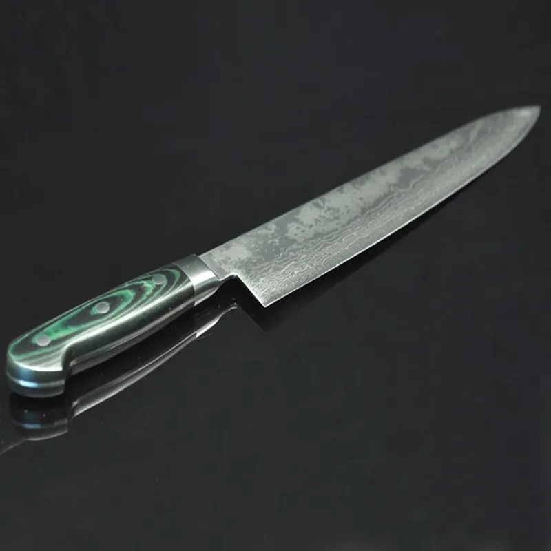 27 см кухонный нож шеф повара японский vg10 Дамасская сталь Gyuto резак для мяса рыбий