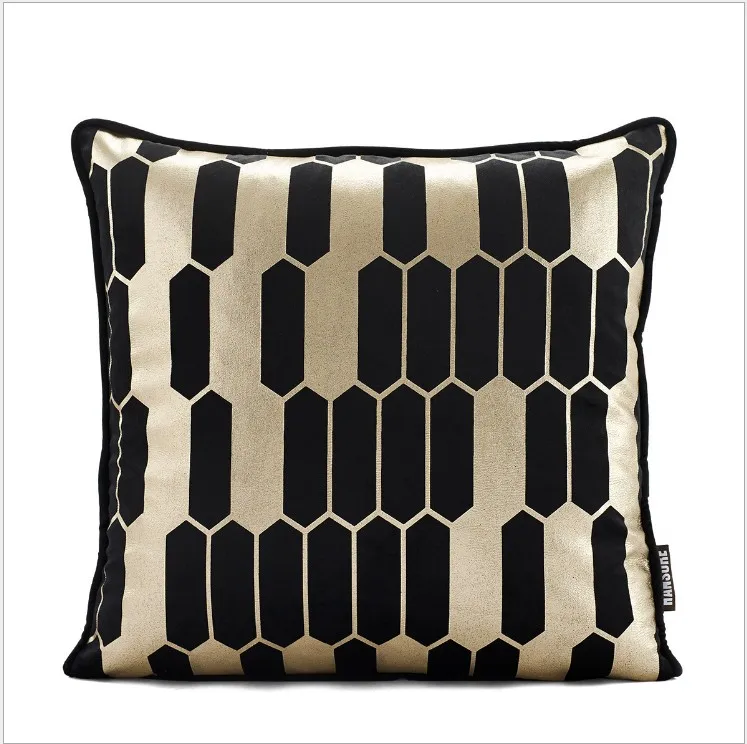 Роскошное Золотое бронзовое толстое бархатное покрытие для подушки домашний