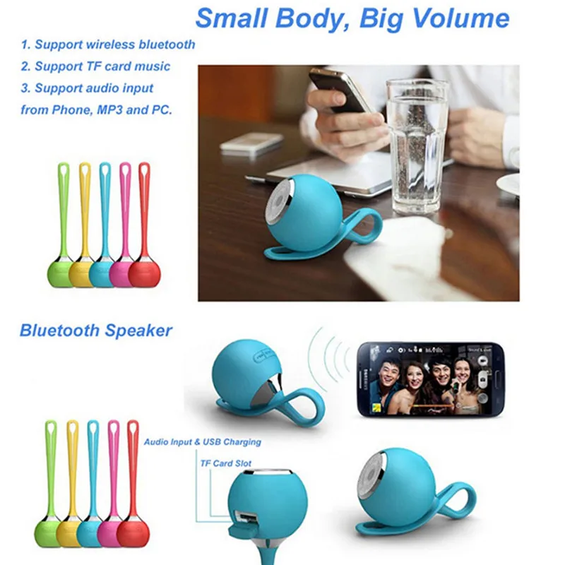 Беспроводной Портативный Mini Bluetooth Динамик с светодиодный стерео Бумбокс altavoz