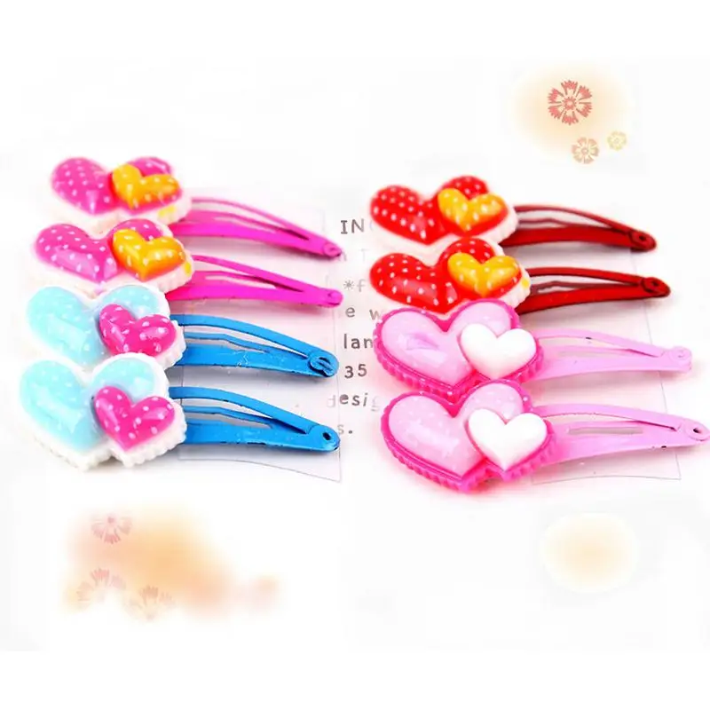 4 шт. бант для девочек детская сердечная Шпилька украшение волос красивая заколка