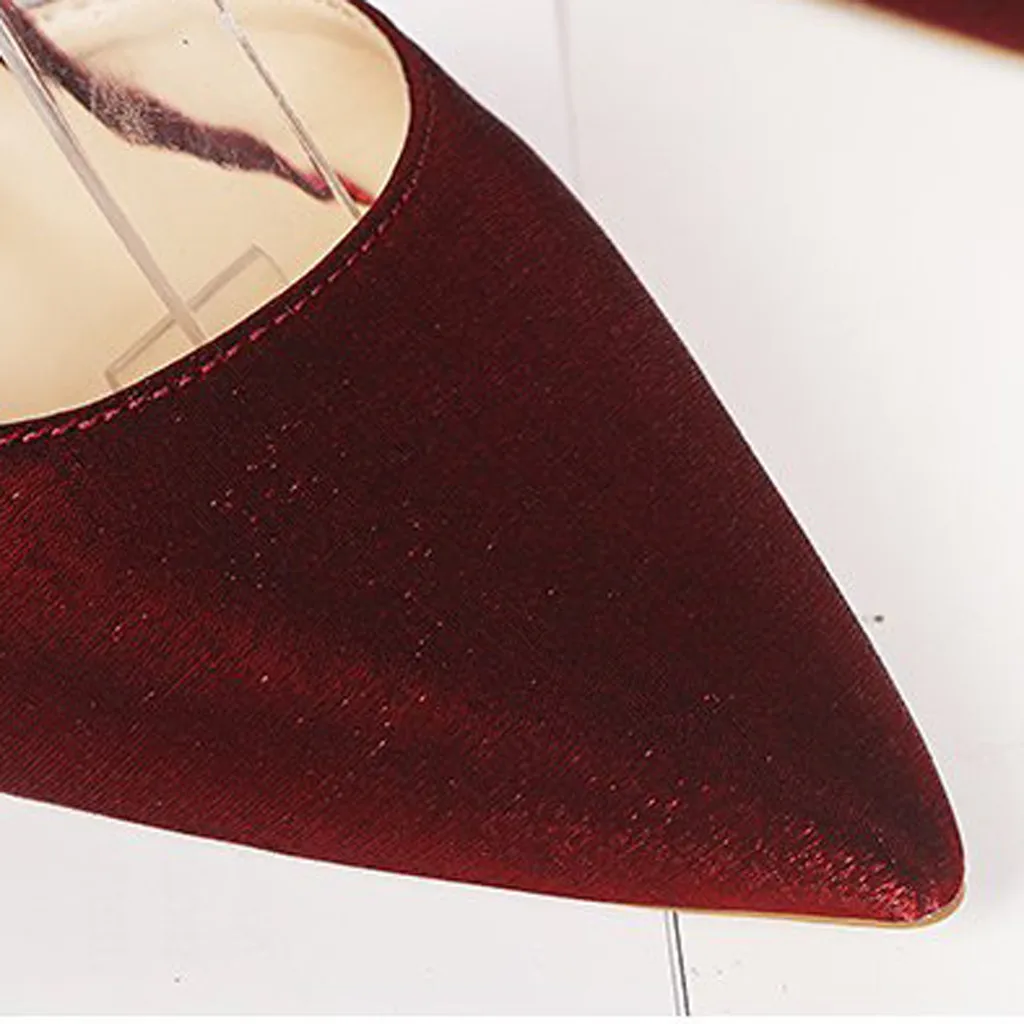 Женские вечерние туфли лодочки свадебные на тонком высоком каблуке с острым