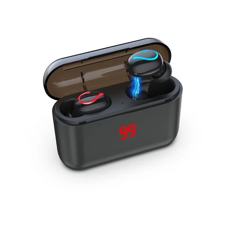 Новые TWS беспроводные bluetooth-наушники с зарядным устройством, Спортивные Беспроводные наушники с HD микрофоном, водонепроницаемые наушники с шумоподавлением