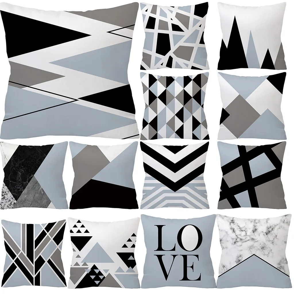 4 шт. модный серый наволочка для дивана автомобиля на талии подушки домашний