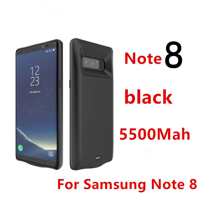 For Galaxy Note 8 UL 5000/5500 мАч чехол для аккумулятора для Galaxy Note 9 Внешний Аккумулятор Чехол для зарядки для samsung Galaxy Note 8 9 чехол для зарядного устройства - Цвет: For Galaxy Note 8