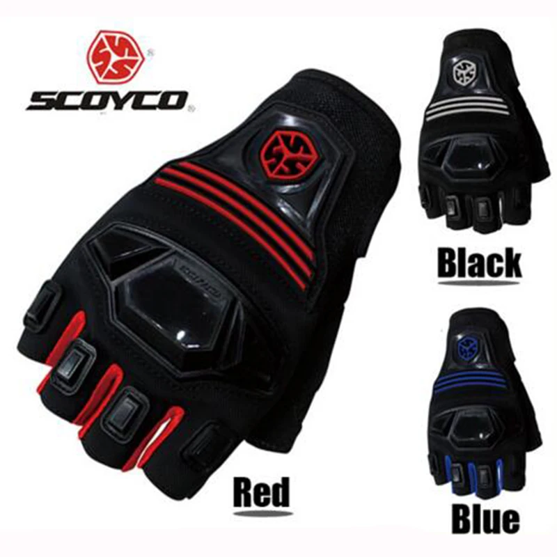 Scoyco MC24D moto rcycle перчатки moto cross moto Half Finger Racing защитные перчатки Экипировка drop-proofRubber Shell перчатки