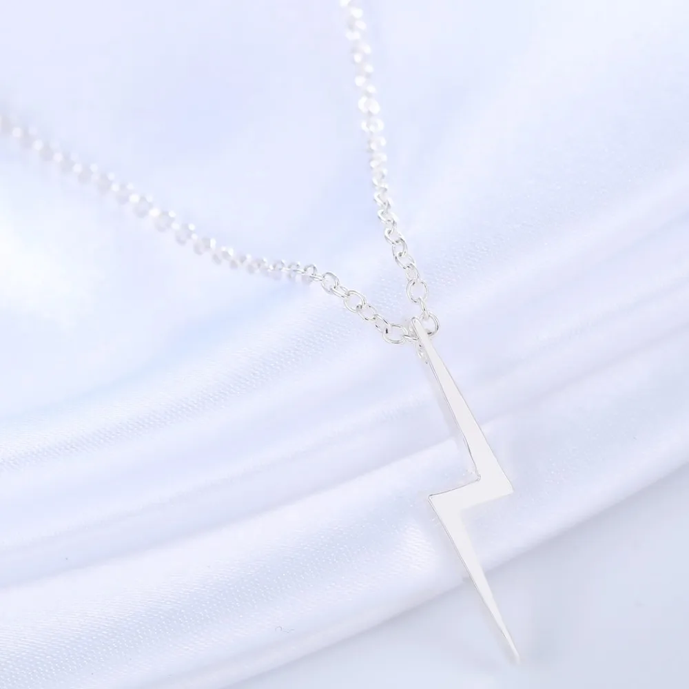 Милые ожерелья с болтами для освещения простое ожерелье грозой женщин подарок на