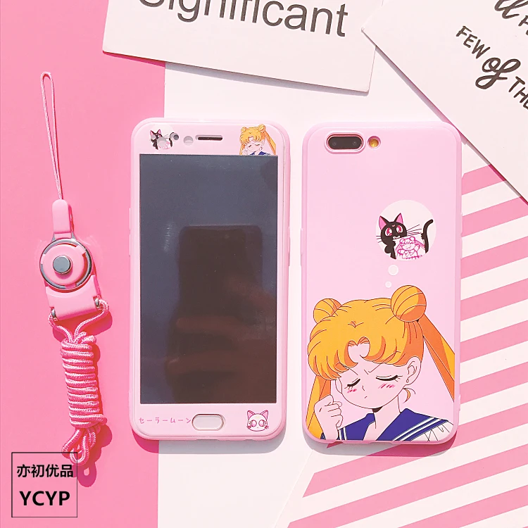 P20 pro Чехол с принтом "Сейлор Мун"+ пленка для экрана из закаленного стекла, розовый чехол для девочки для huawei Nova2S/3/3E/P20/P10/P10plus/mate9/10 задняя крышка