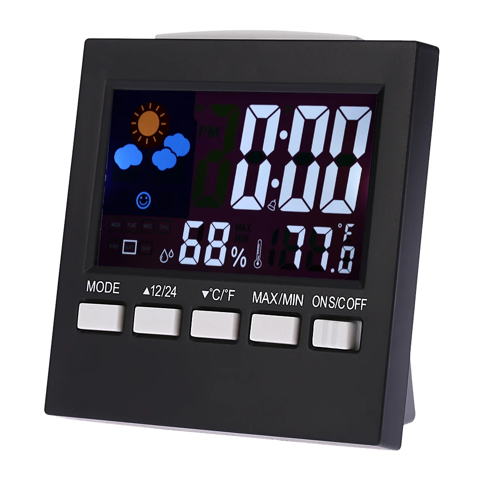 Цифровой термометр гигрометр с цветным ЖК дисплеем|thermometer hygrometer temperature|digital thermometer