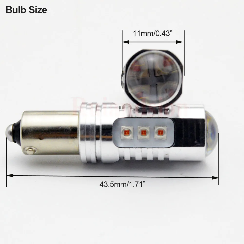 2x50 Вт 80 Вт светодиодный BA9S BAX9S H6W BAY9S H21W лампа желтый XB-D чипы Canbus без ошибок светодиодный парковочные фары автомобиля лампы DRL 12-24 В для Opel