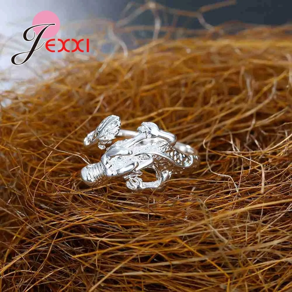 Женское вечерние ЦО из серебра 925 пробы с драконом|fashion rings for women|rings womendesigner ring |