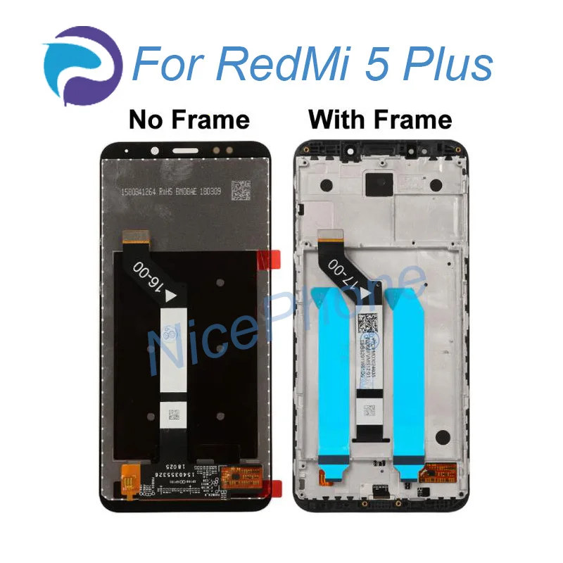 For XiaoMi RedMi 5 Plus lcd screen touch display assembly replacement with frame for plus | Мобильные телефоны и