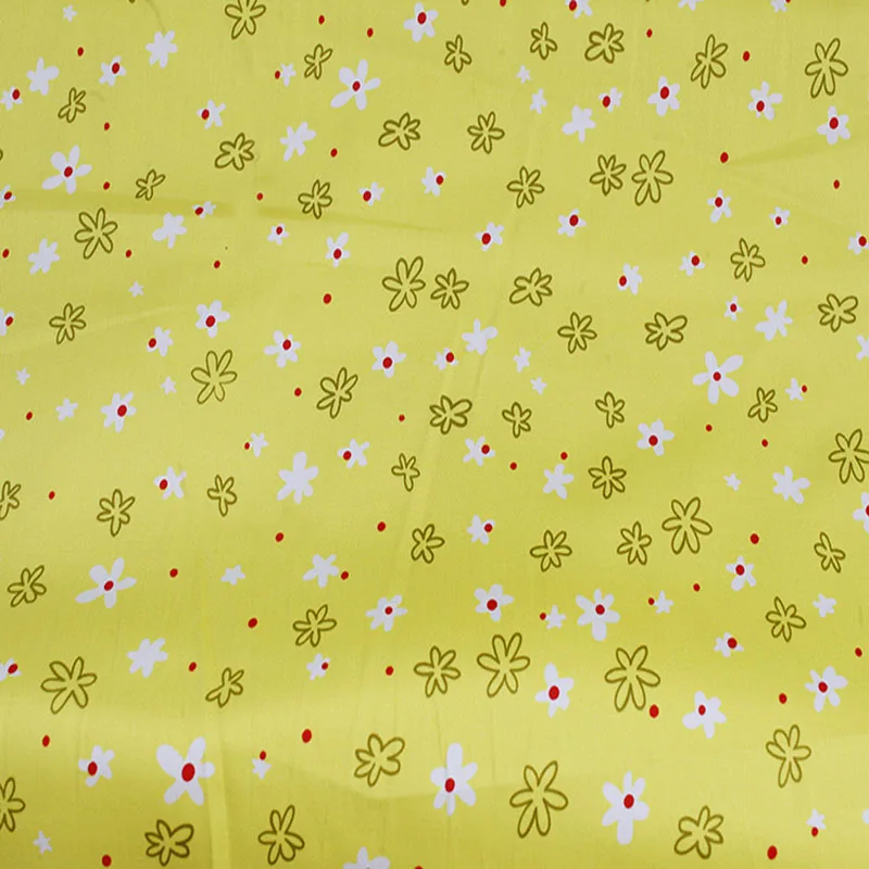 

100x130cm Brandly New Design Yellow Train Printed Cotton Spandex Fabric For DIY Sewing