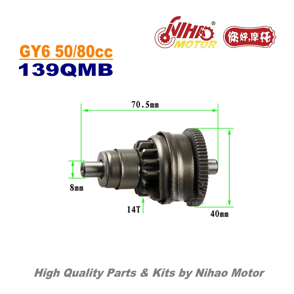 TZ-07 50cc 80cc стартерная головка GY6 запчасти для китайского скутера 139QMB запасной