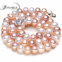 freshwater real pearl necklace for womenwedding white natural pearl necklaces jewelry girl mom birthday best gift