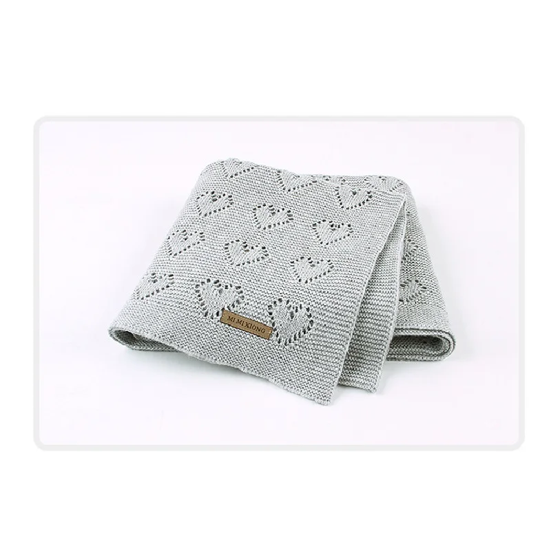 82W515 Grey Детское одеяло из трикотажного хлопка; летние вещи для пеленки для новорожденных; одеяло для коляски; одежда; Cobertor Infantil; ежемесячное детское одеяло - Цвет: 82W515 Grey