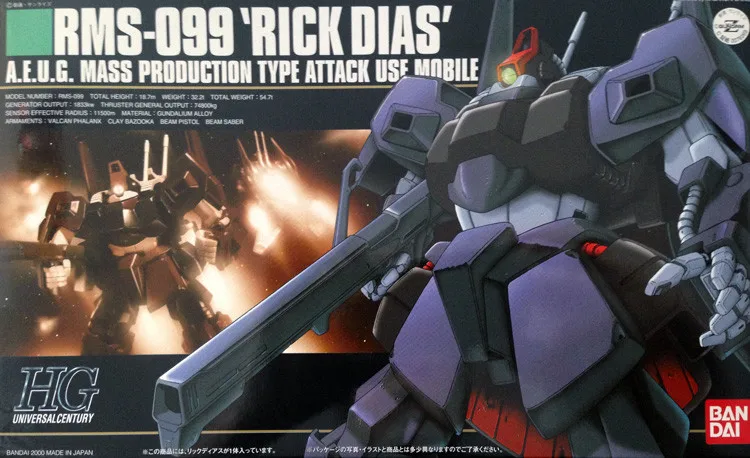 Bandai Gundam HGUC 010 1/144 RMS 099 Рик Dias мобильный костюм сборки модель Наборы фигурки