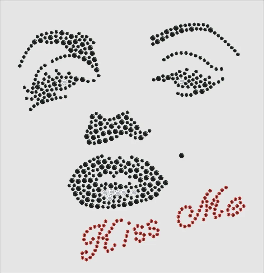 2 шт./лот Marilyn Monroe Kiss Me стразы термоклейкий дизайн термоклейкая фиксация мотивы s