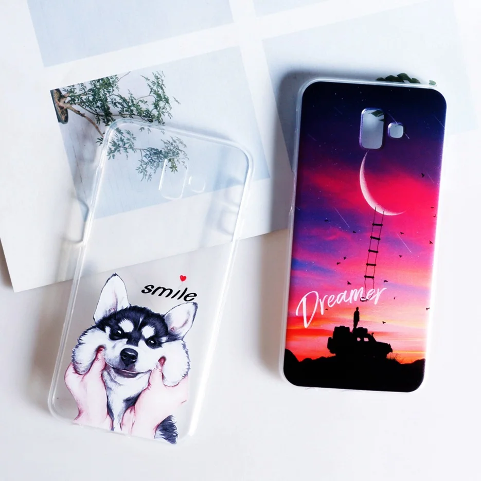 Для samsung Galaxy J6 плюс 2018 Прайм чехол ТПУ Мягкий случаи задняя крышка для J610F J610 SM J6Plus