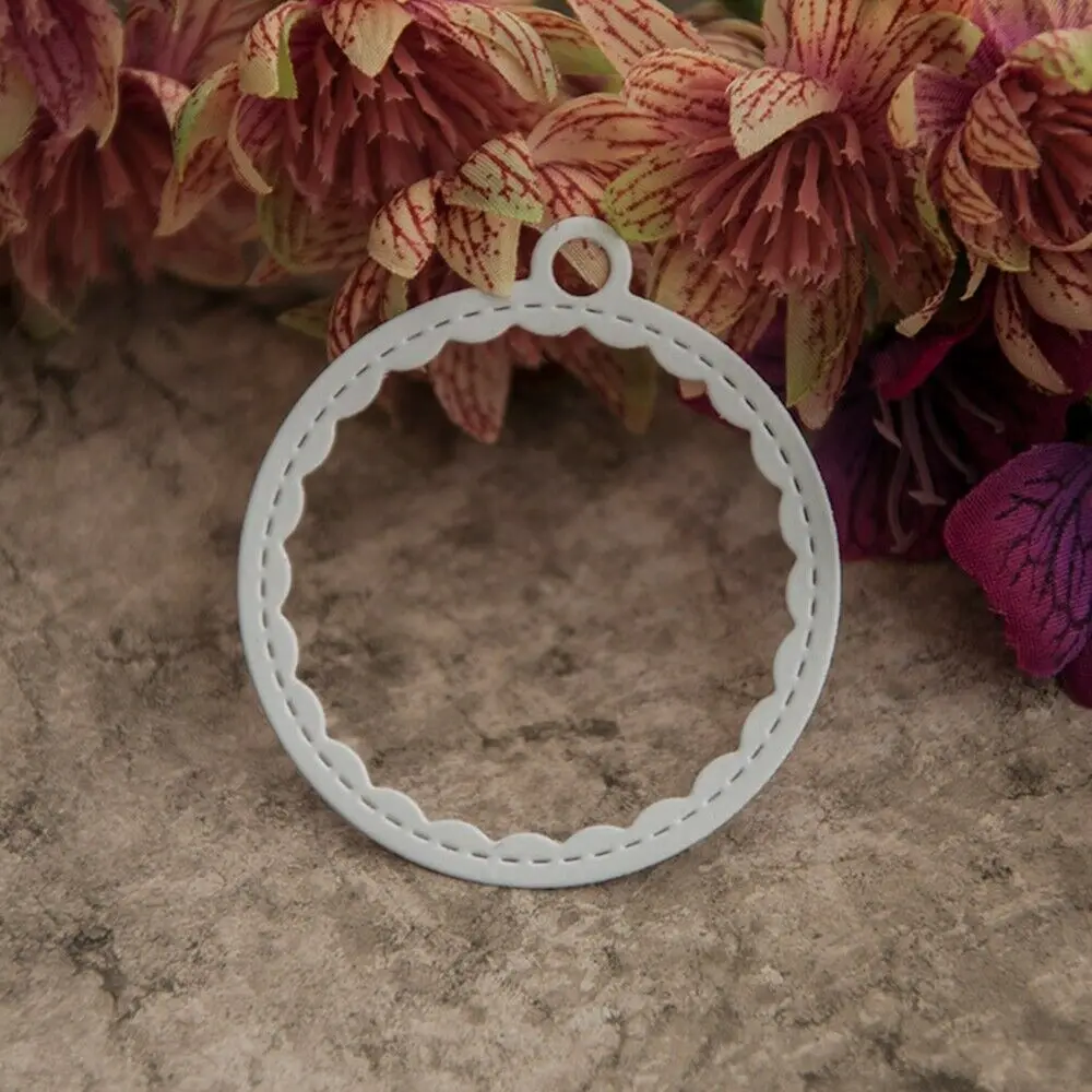 2 шт. круглые рамки для этикеток металлические Вырубные штампы трафареты