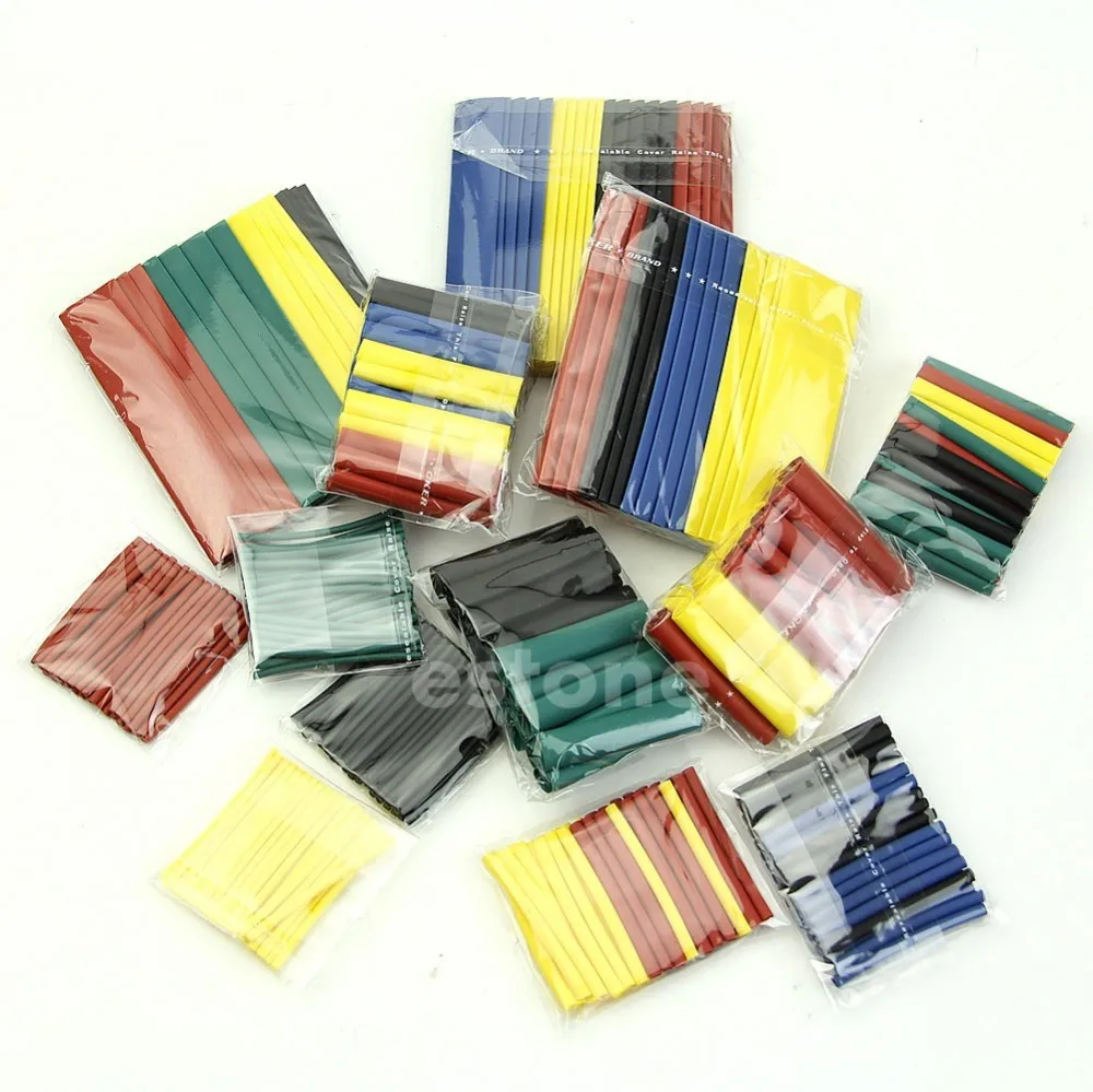 Polyolefin 328 Pcs 8 Sizes Assorted Heat Shrink Tube Tubing Wrap Sleeve 5 Colors New #20/18L | Обустройство дома
