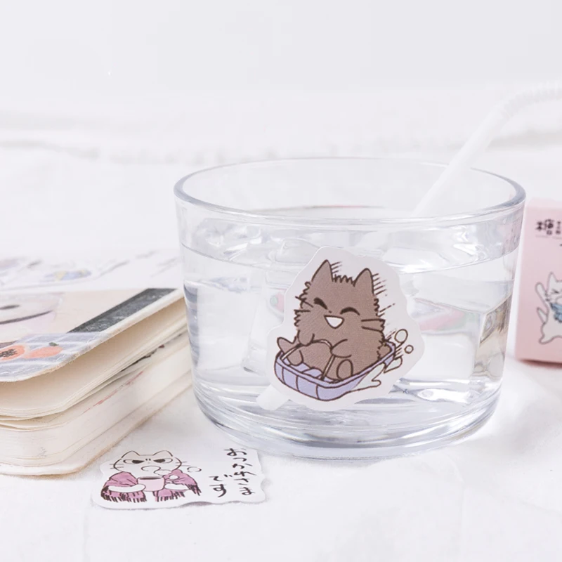 45 шт./кор. кошка наклейка Друзья животных клей Бумага наклейки украшения diy