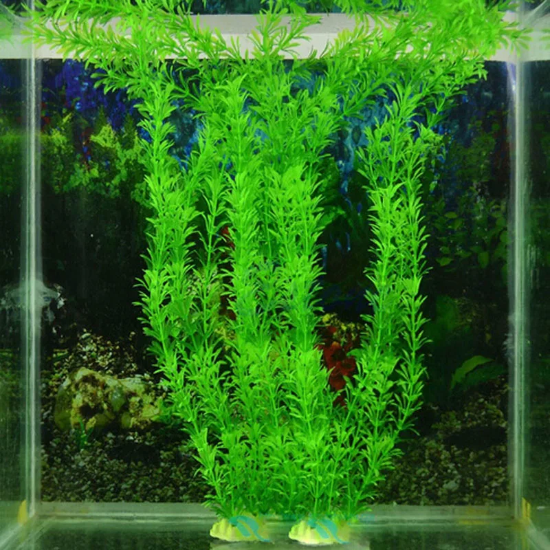 

Hot Sale 40cm Green Artificial Aquarium Fish Tank Plastic Plant Grass Ornament Decoration