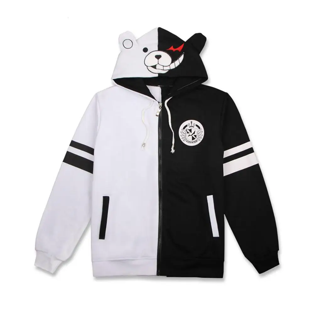 VEVEFHUANG взрослых унисекс аниме Danganronpa Monokuma хлопок толстовка с капюшоном куртка костюмы косплей для женщин и мужчин - Цвет: Jacket(Thicken)