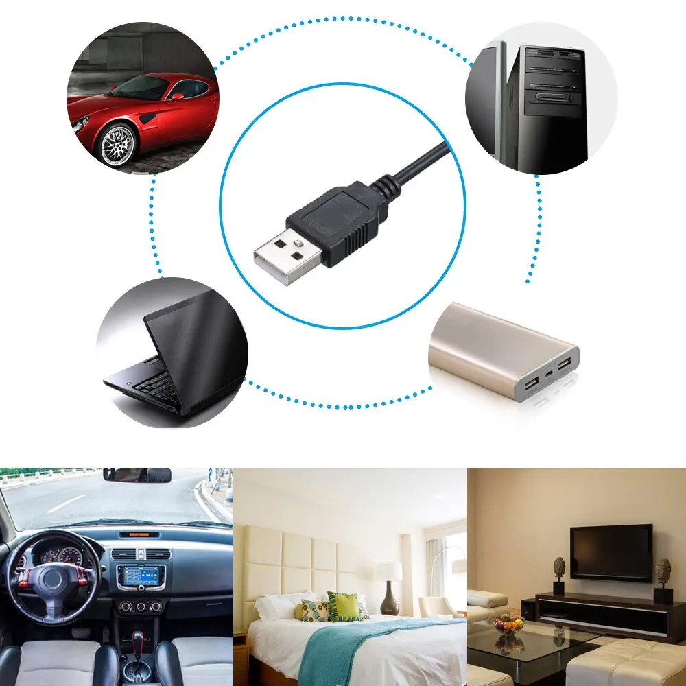 Универсальный светодиодный мини-светильник с USB-разъемом для крыши автомобиля