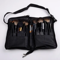 portable pu cosmetic bag makeup brush bag with zipper belt for professional makeup artist multi function large capacity 20818