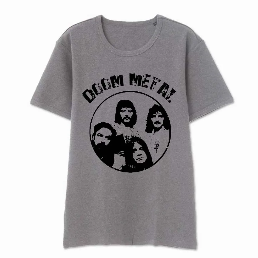 Новое поступление классический doom Metal Rock Band Tee Мягкий дышащий хлопок летняя