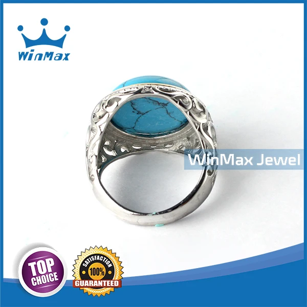 2015 Winmax Fall &amp Winter New Acid Blue Big Stone Ring For Men Stainless Steel Men's Classic Jewelry Free Shipping|stone knife|stone