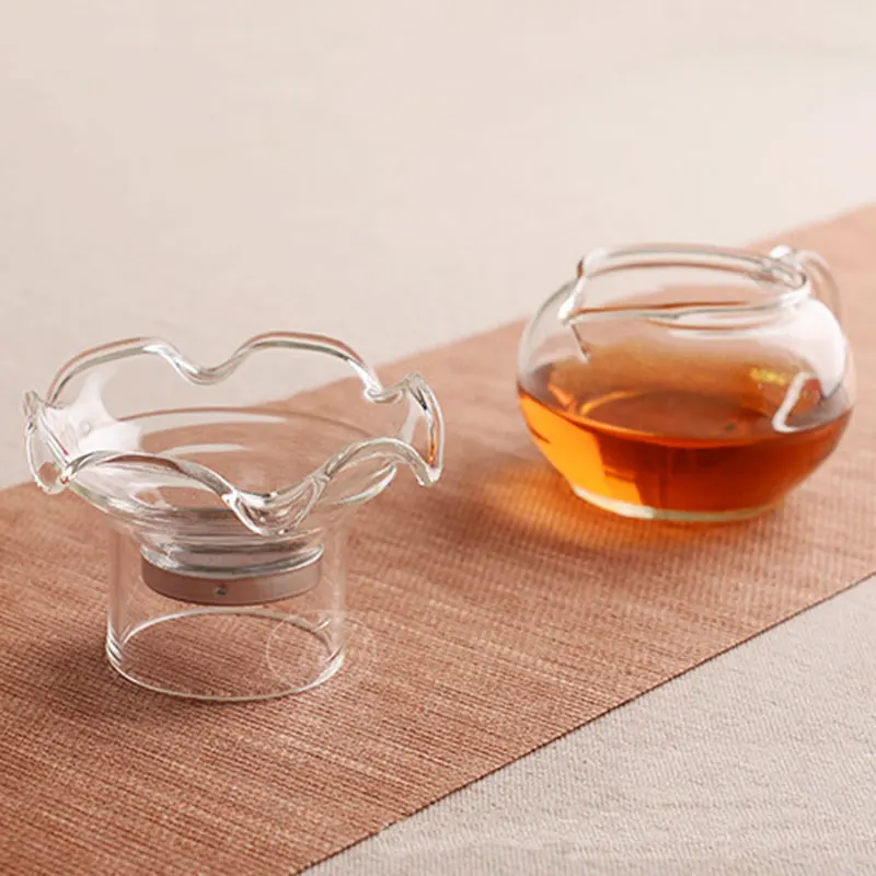 Чайный фильтр с держателем в форме цветка стеклянный для чайника | Дом и сад