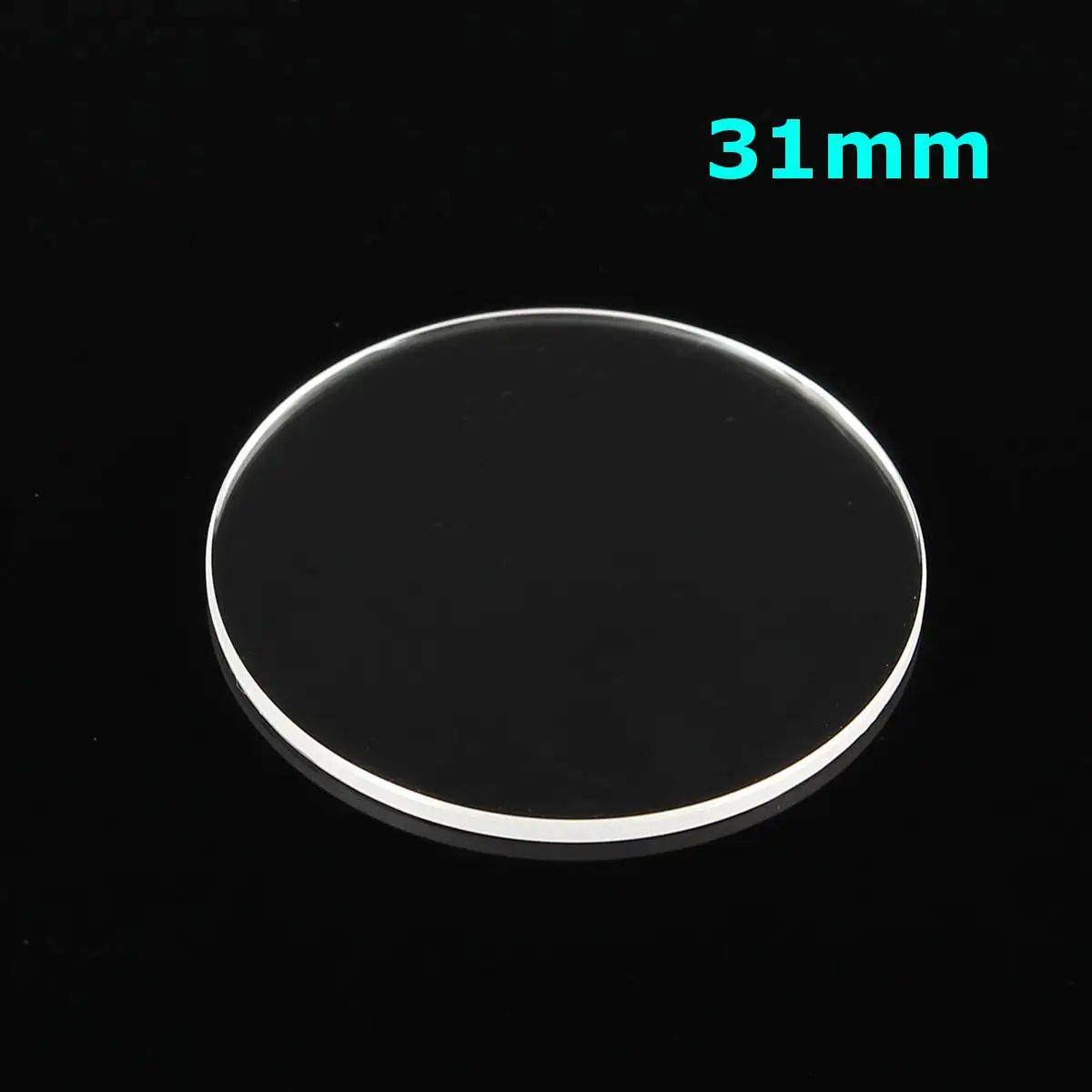 31mm 1,2 мм на плоском толстом каблуке сапфир часы Стекло Анти-Царапины Гладкая набора круглых прозрачных ленточек с украшением в виде кристаллов Стекло для ремонта часов Размеры 28/29/30/31 мм - Цвет: 31mm